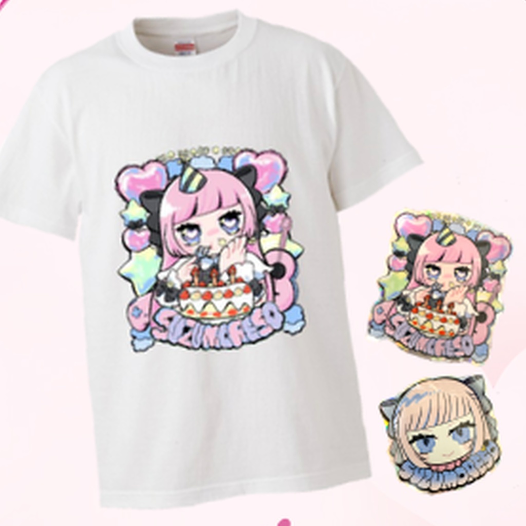 【Tシャツ+ステッカー2枚】2周年+生誕記念グッズ