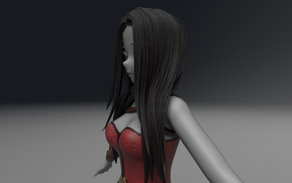 Middle Parted Hair (read description for discount) Commercial Use