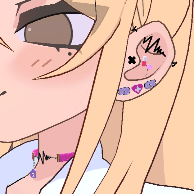 メディカルモチーフピアス&チョーカーセット