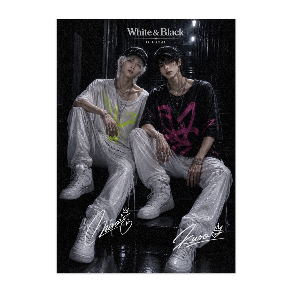 White & Blackの曲【雨音メトロノーム】ポスター(特典付き)
