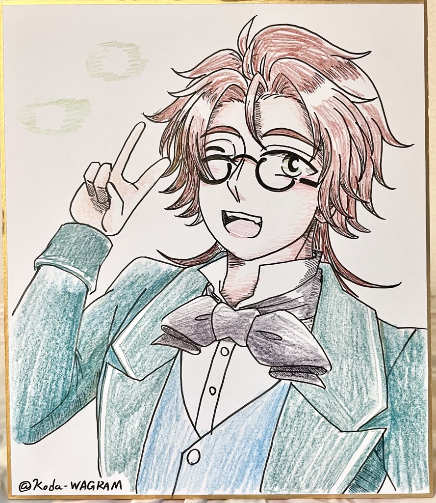 自創作「ふりれぼ！Seite Musiker」シューベルト直筆中色紙