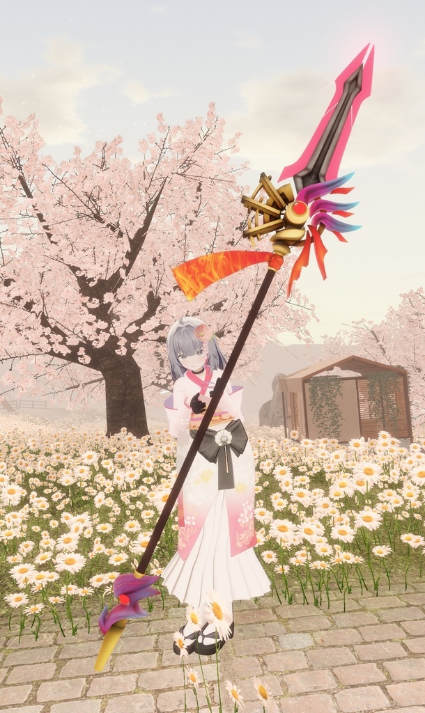 【3Dモデル】紫炎不死鳥の武器5種セット -Flame Phoenix weapons-【エフェクト付き】