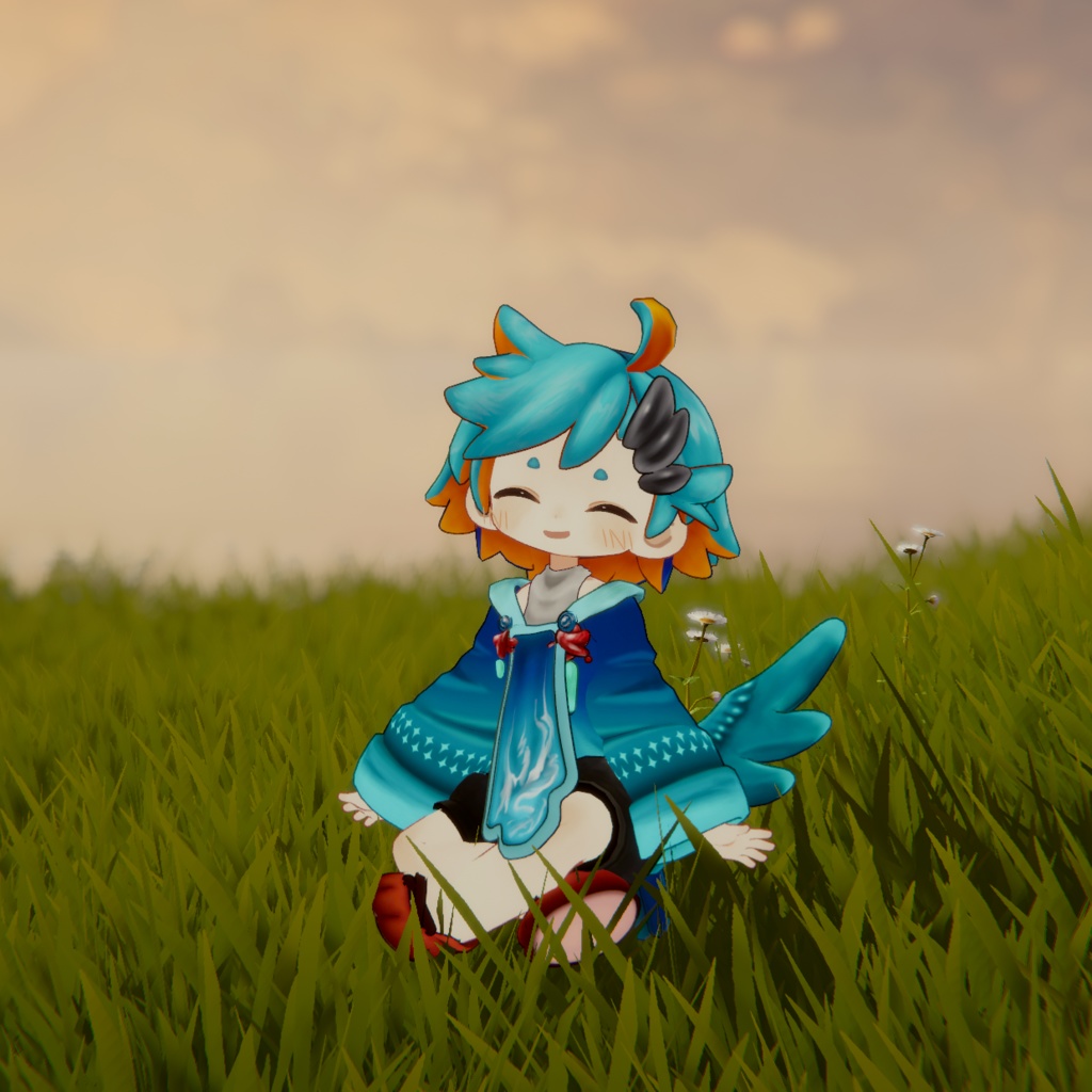 【ウズルハ】カワセミ改変テクスチャ【hair & cloth Texture】