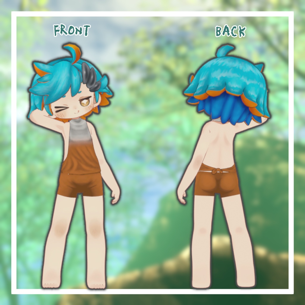 【ウズルハ】カワセミ改変テクスチャ【hair & cloth Texture】