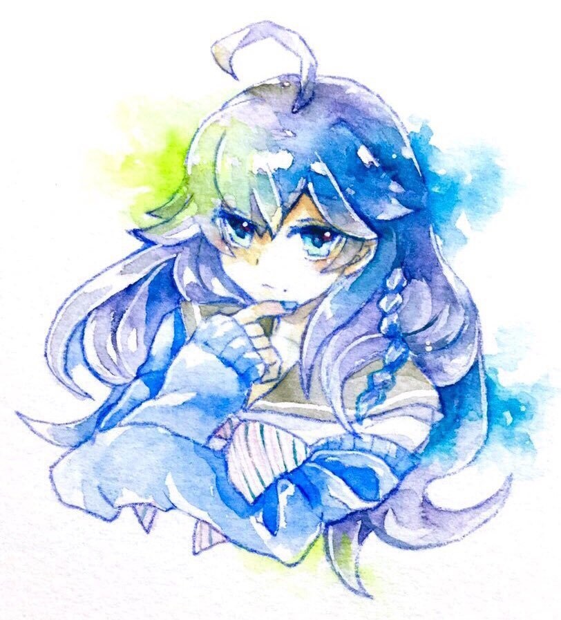 出雲霞 水彩原画