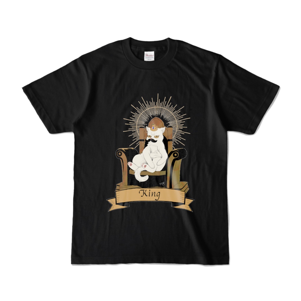 白猫キングTシャツ