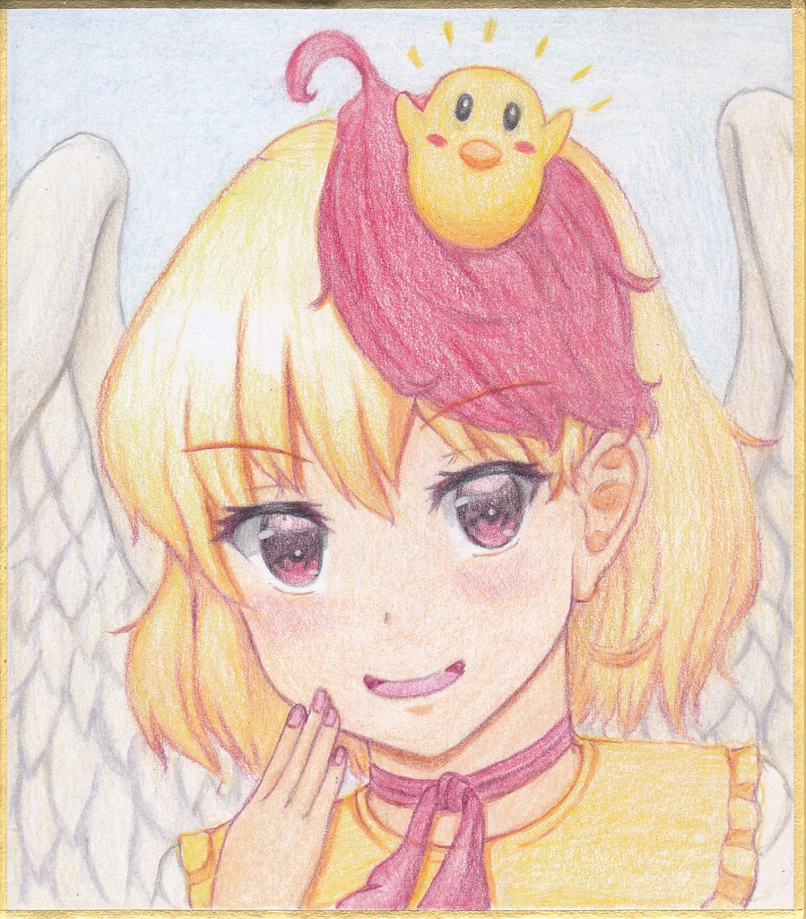 【東方project】庭渡久侘歌【手描きミニ色紙】