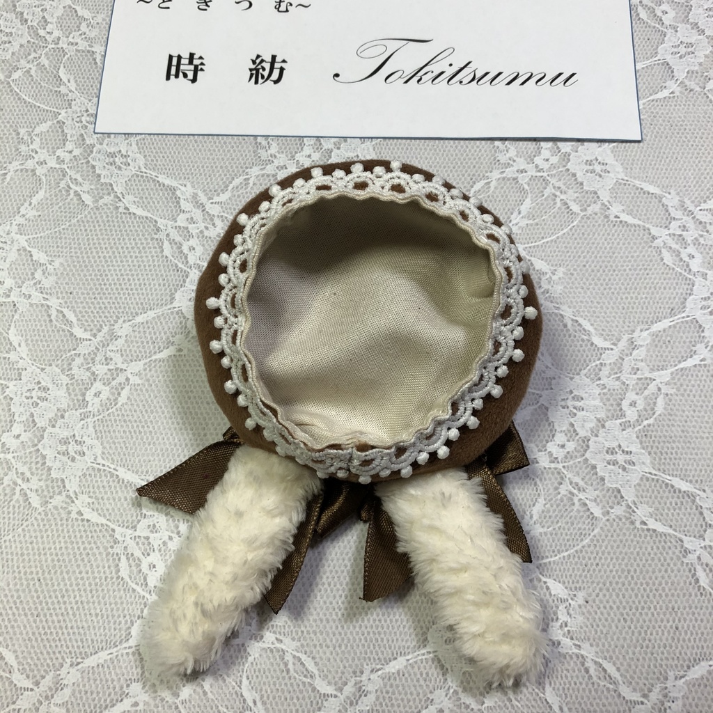 ぬい服 ベレー帽 うさ耳リボン