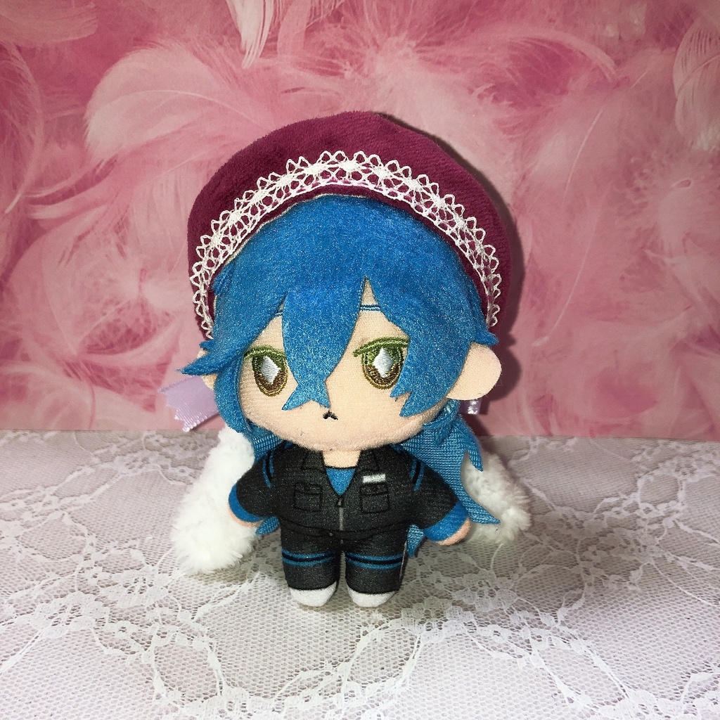 ぬい服 ベレー帽 うさ耳パープルリボン