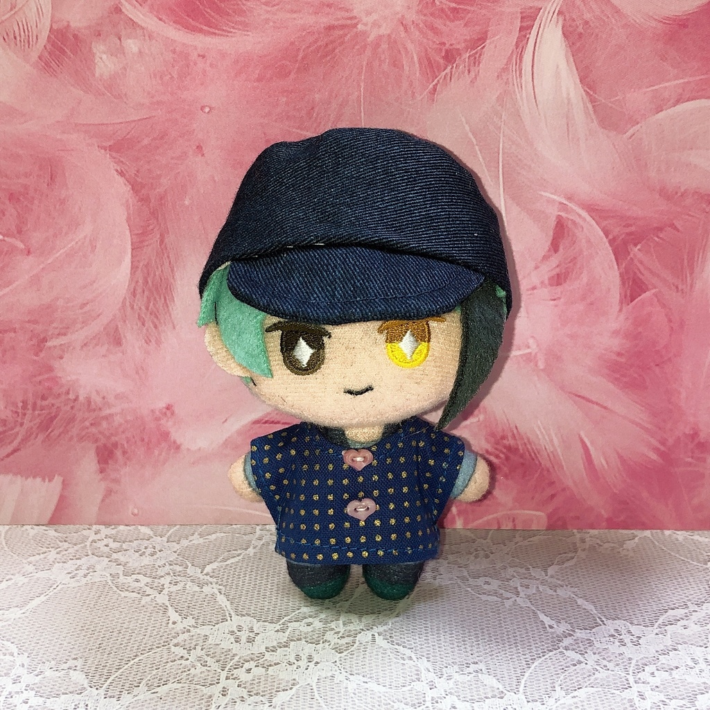 ぬい服　帽子　ワークキャップ　濃紺デニム