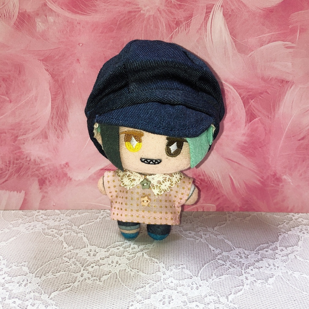 ぬい服　帽子　キャスケット　濃紺デニム