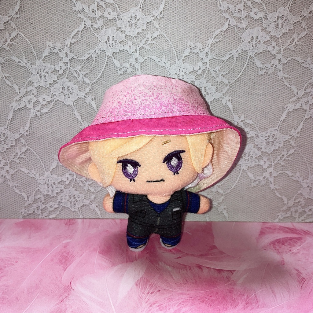 ぬい服　帽子　バケットハット　ピンク系