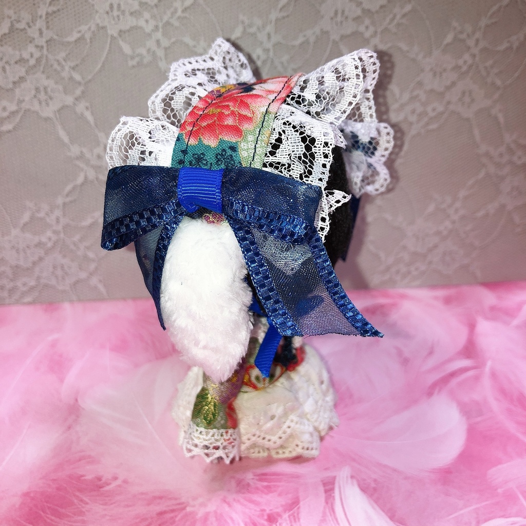 ぬい服 和ロリ+うさ耳ヘッドドレス 2点セット
