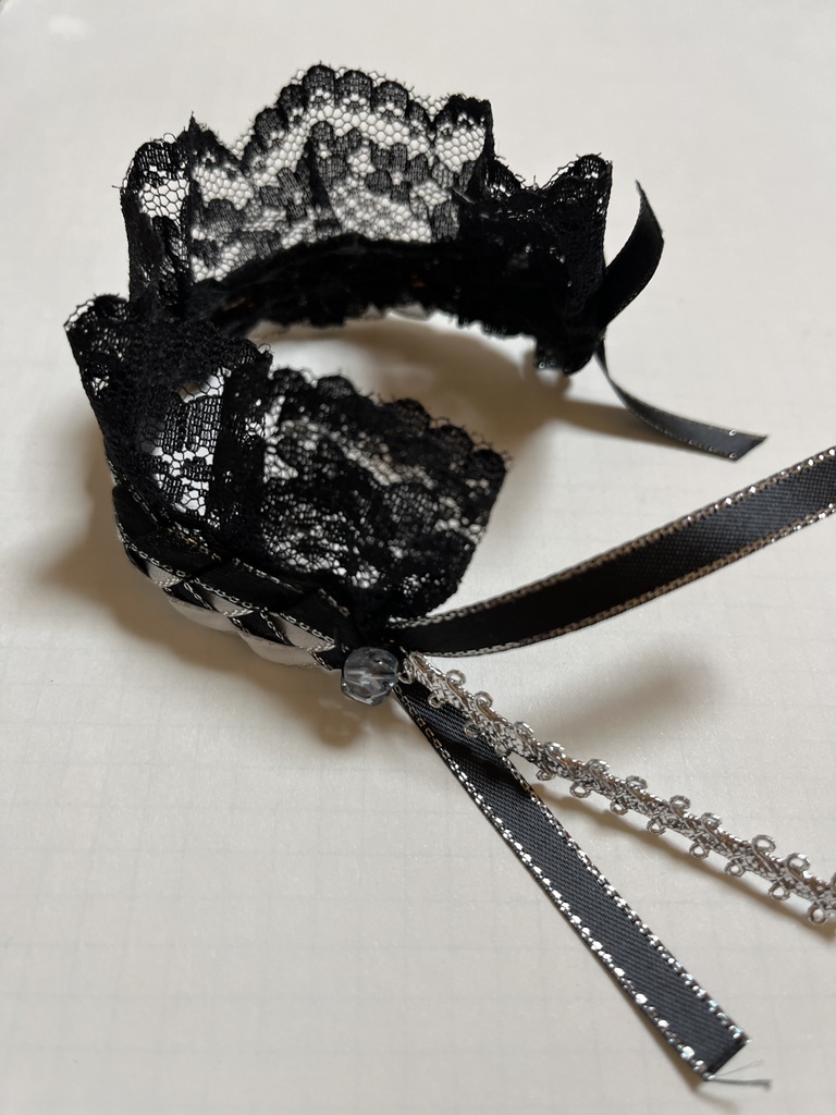 ゴスロリ風ワンピース+ヘッドドレス2点セットAタイプ