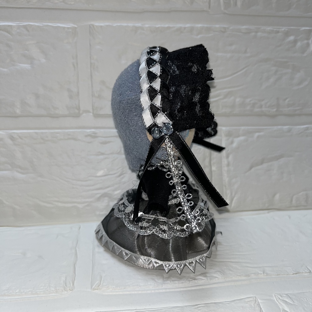 ゴスロリ風ワンピース+ヘッドドレス2点セットAタイプ