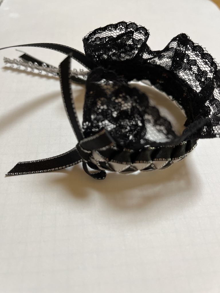 ゴスロリ風ワンピース+ヘッドドレス2点セットAタイプ