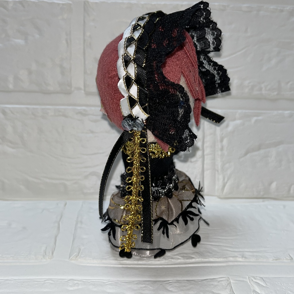 ゴスロリ風ワンピース+ヘッドドレス2点セット Bタイプ