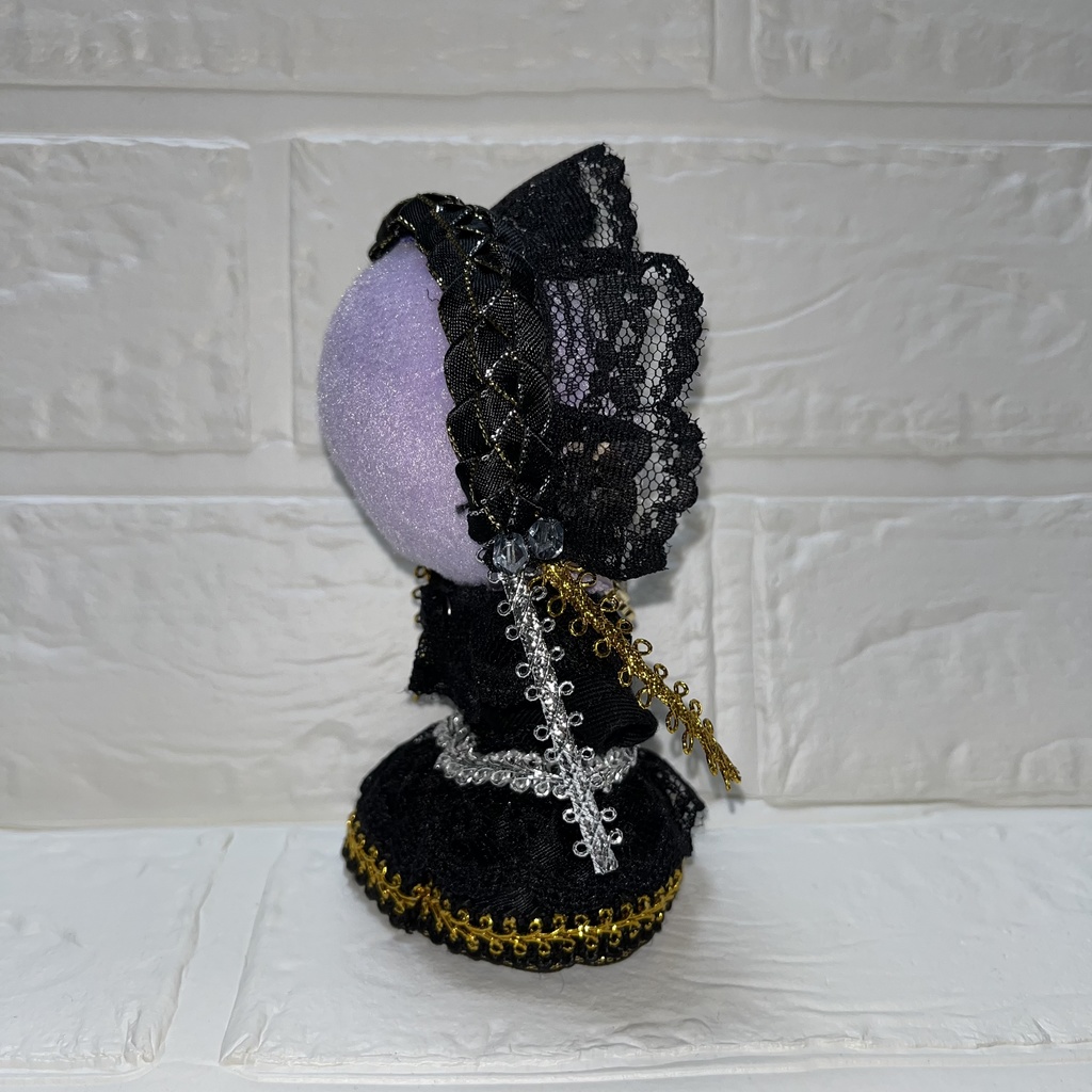 ゴスロリ風ワンピース+ヘッドドレス2点セット Cセット