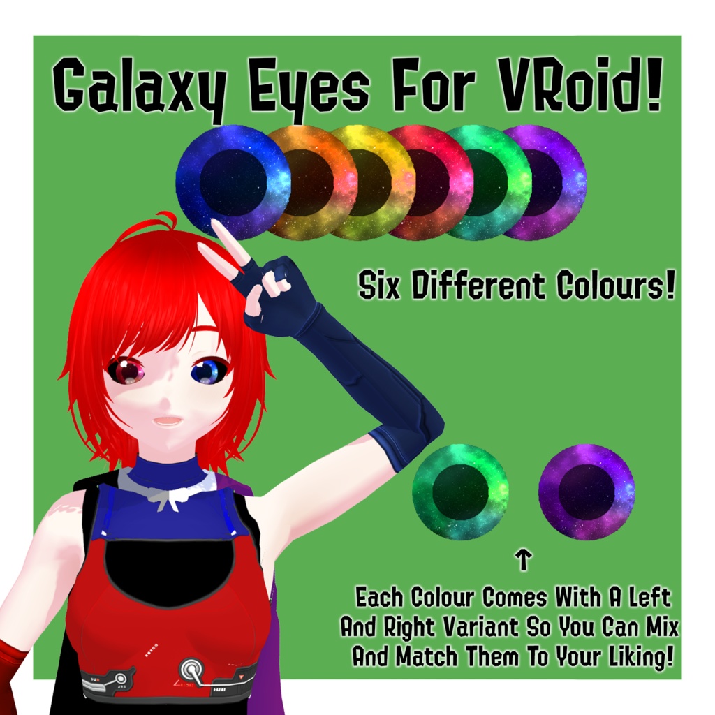Galaxy Eye Textures For VRoid Models!