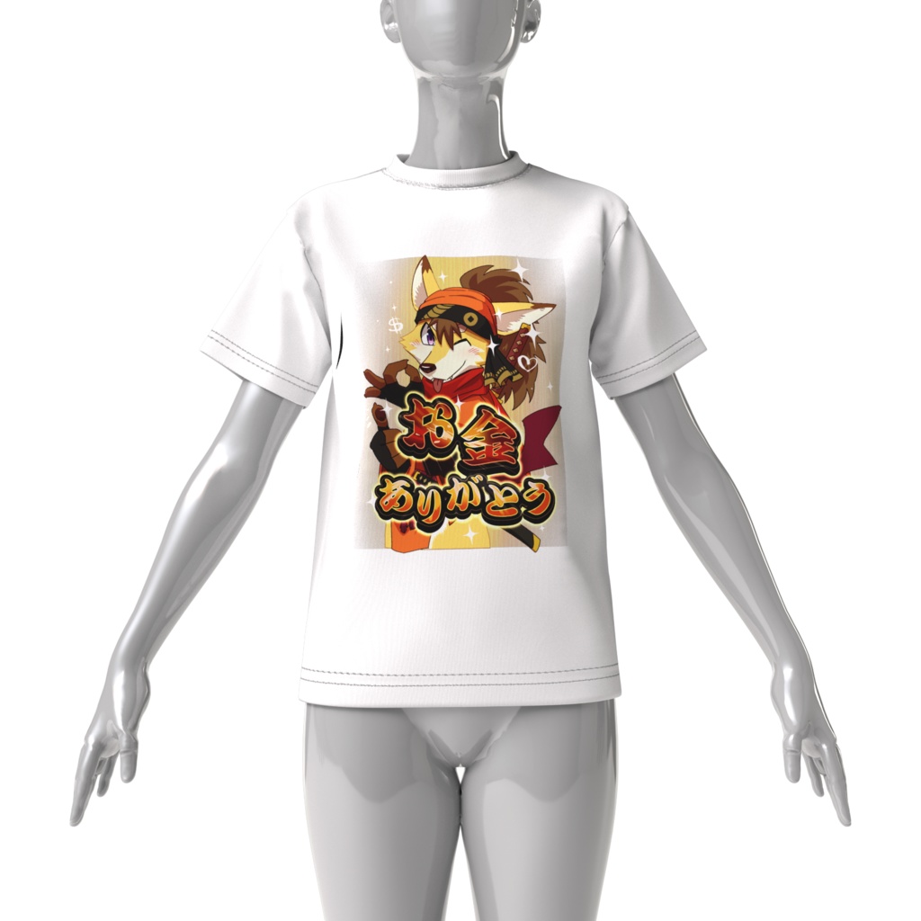 鉄火 狐々丸 ビッグシルエットTシャツ