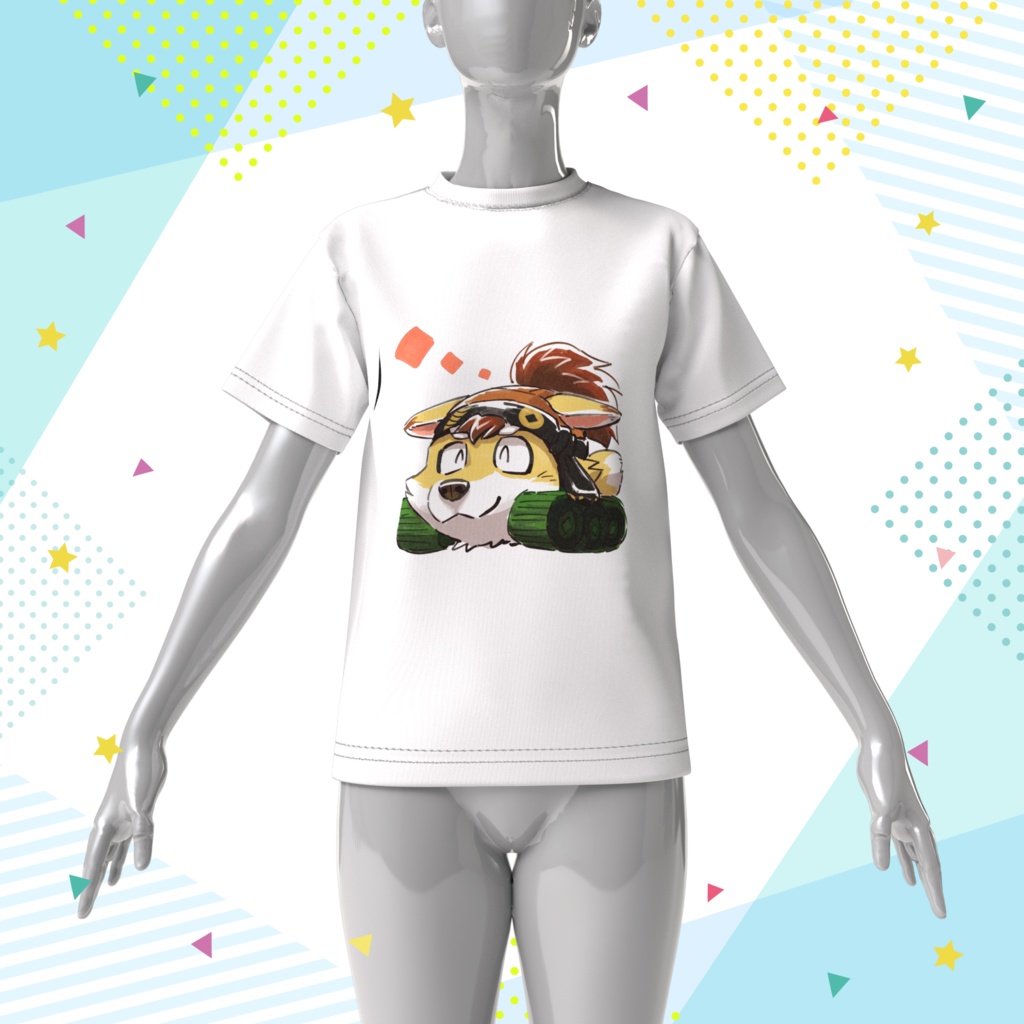 鉄火 狐々丸 ビッグシルエットTシャツ