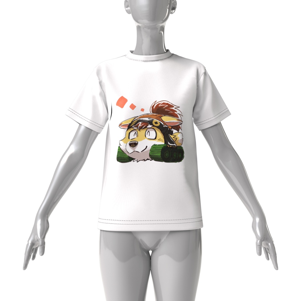 鉄火 狐々丸 ビッグシルエットTシャツ