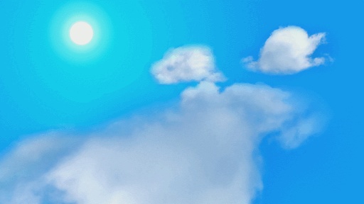 昼夕夜 雲が流れるgif 非ループ背景 素材屋 茉莉花 Booth