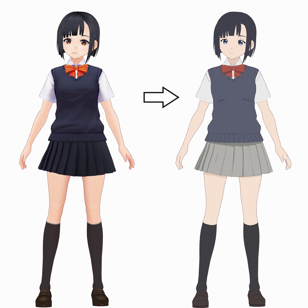 【VRoid】アニメ風テクスチャ