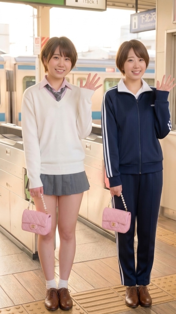 AI美女「ゆっちゃん」フォトブック01:放課後の駅ホームと、秘密の部屋。