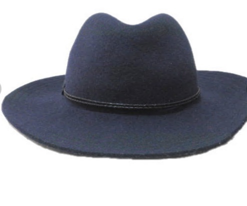 ヘレンカミンスキー KATAKA フェルト ハット 帽子 ウール 紺 ■GY09