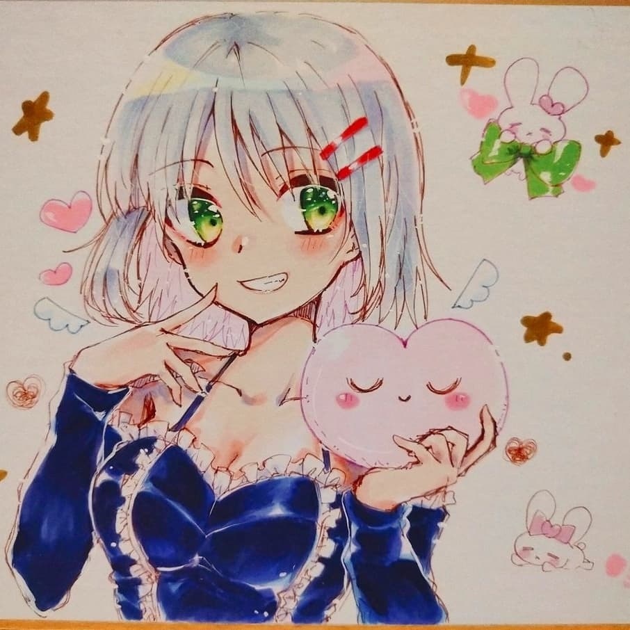 イラスト色紙  咲夜
