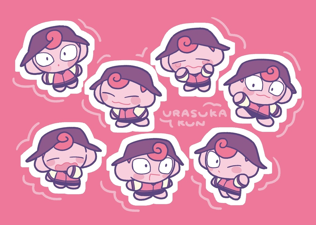ウラスカくんハーフカットステッカー