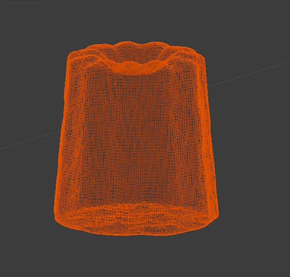 カヌレ cannelé de Bordeaux(3D model FBX)