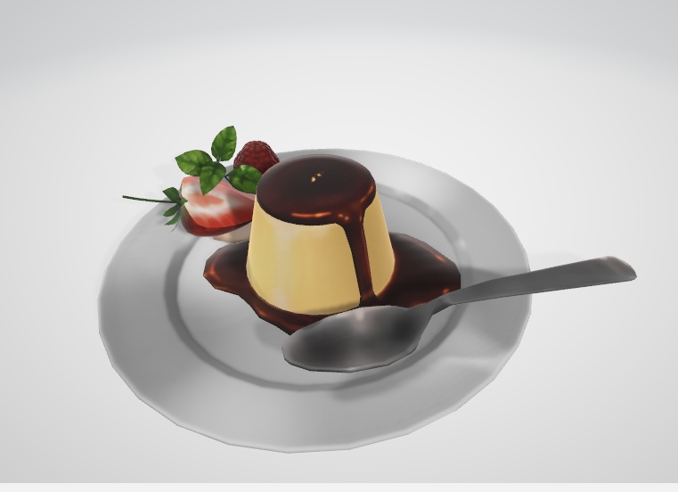 プリン Pudding (3D model FBX)