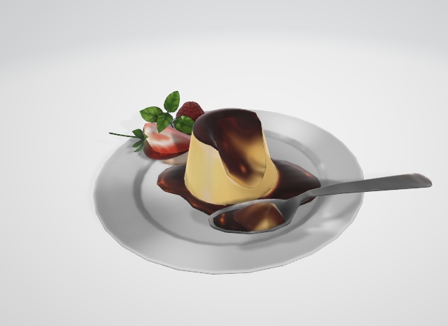 プリン Pudding (3D model FBX)
