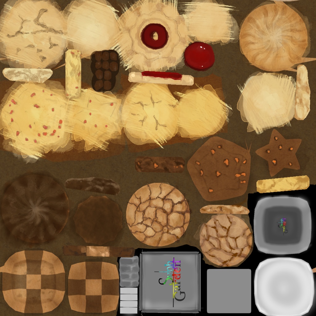 クッキー盛り合わせ Cookie set(3D model FBX)