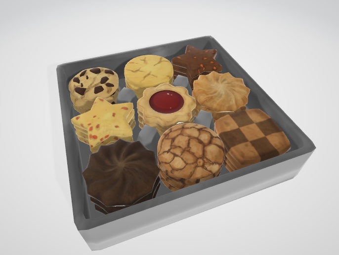 クッキー盛り合わせ Cookie set(3D model FBX)