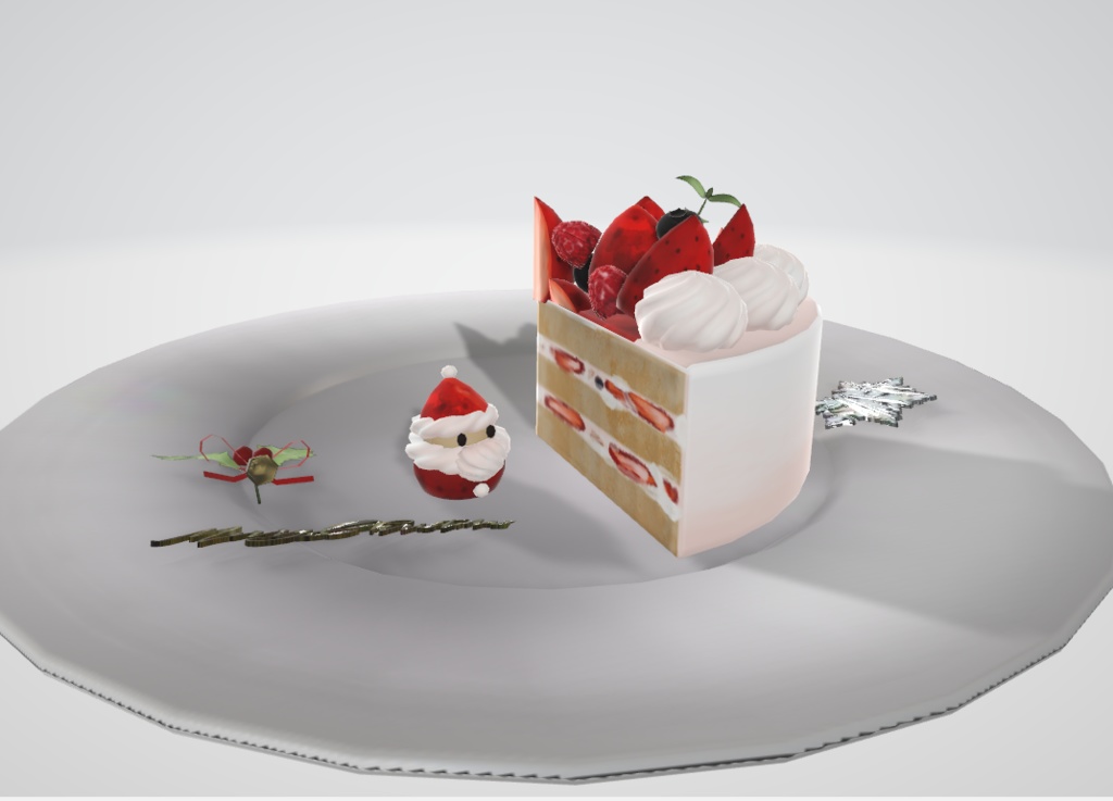 ホールケーキセット(クリスマスケーキ、バースデーケーキ兼用) テーブルと椅子つき