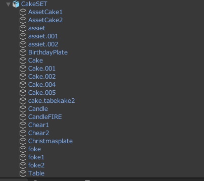 ホールケーキセット(クリスマスケーキ、バースデーケーキ兼用) テーブルと椅子つき