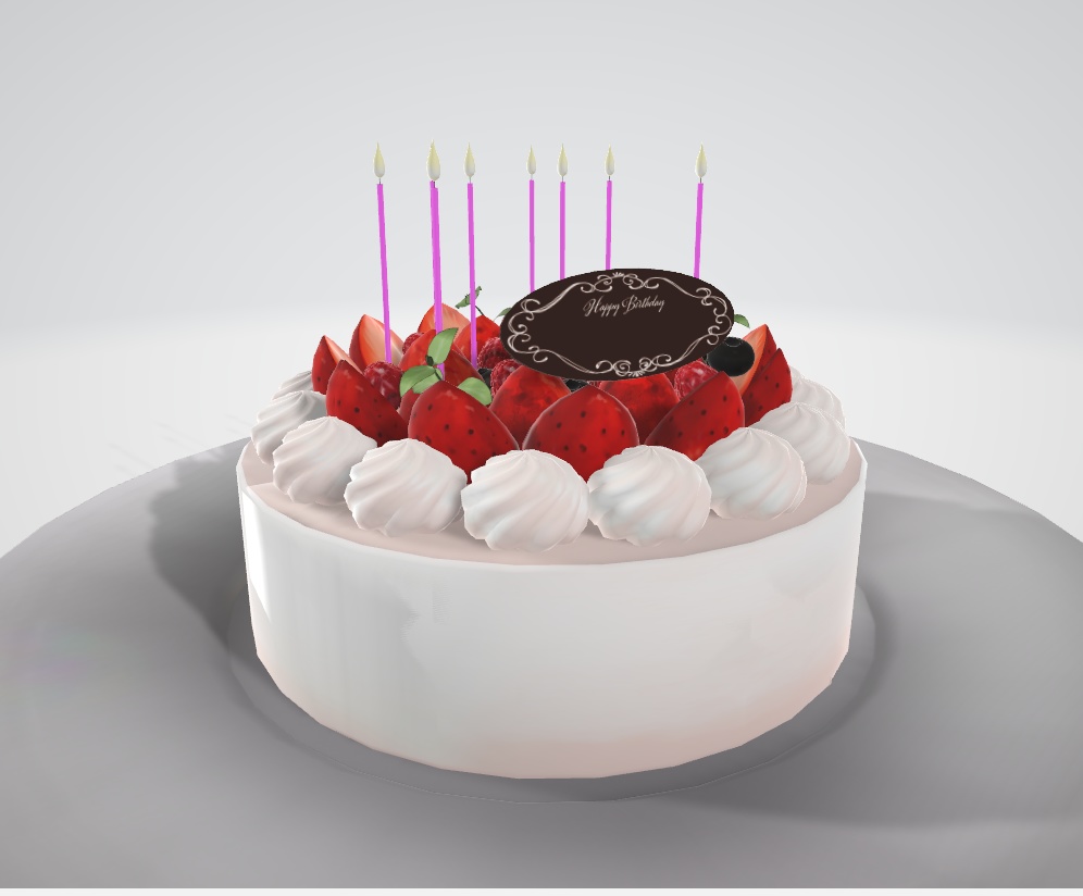 ホールケーキセット(クリスマスケーキ、バースデーケーキ兼用) テーブルと椅子つき