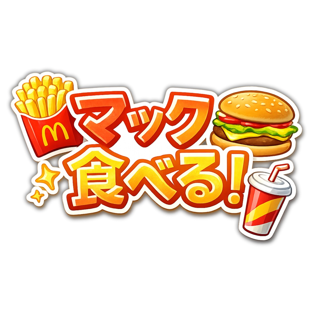 【配信ロゴ素材】マック、マクドナルド配信ロゴ　２つセット