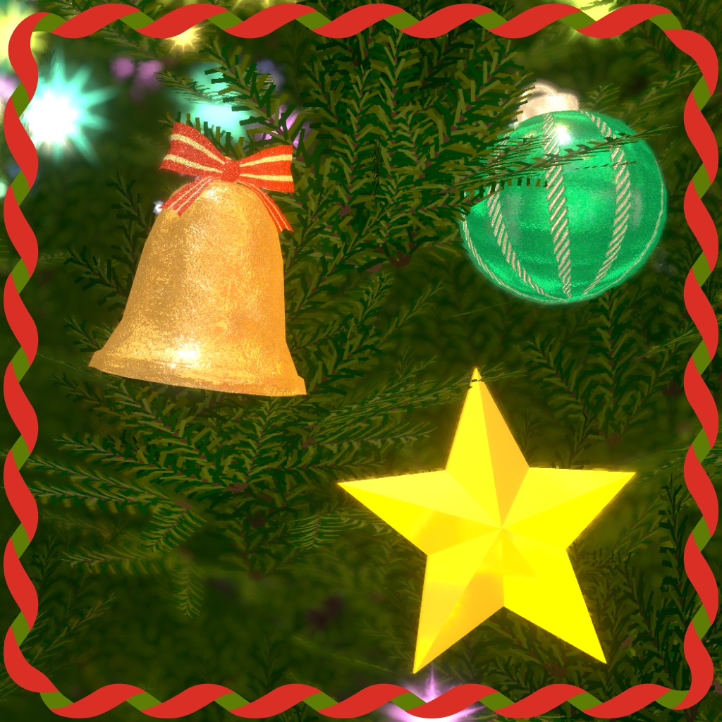 【2日間限定無料配布】クリスマスツリー【オーナメントとパーティクル付き】