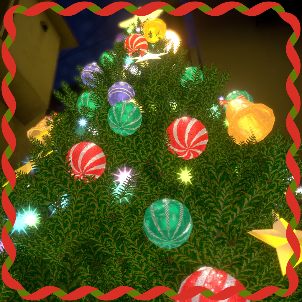 【2日間限定無料配布】クリスマスツリー【オーナメントとパーティクル付き】