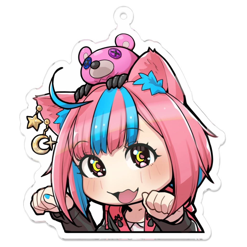 夜月なぴ アクリルキーホルダー にっこり