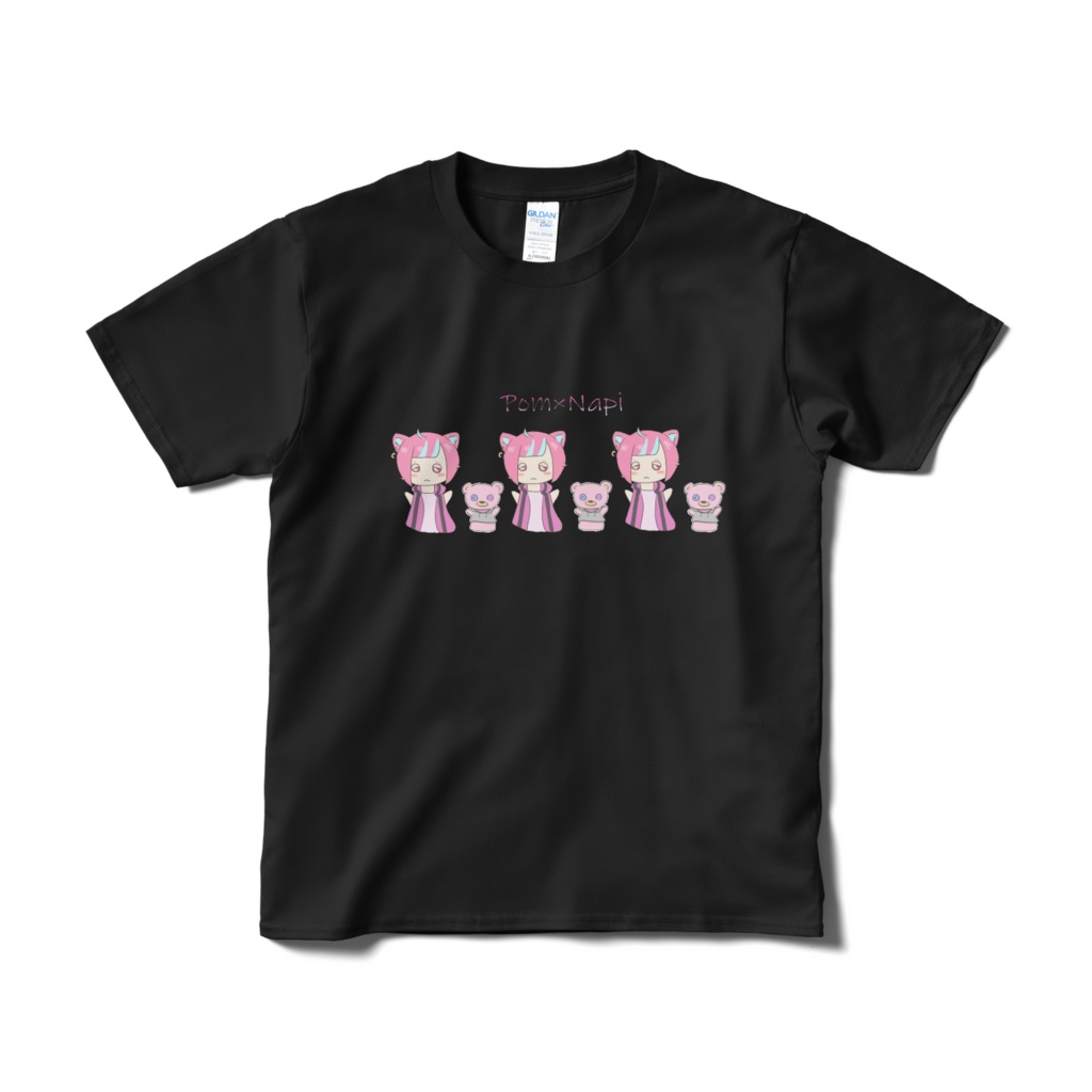 pom×napi 黒Tシャツ　