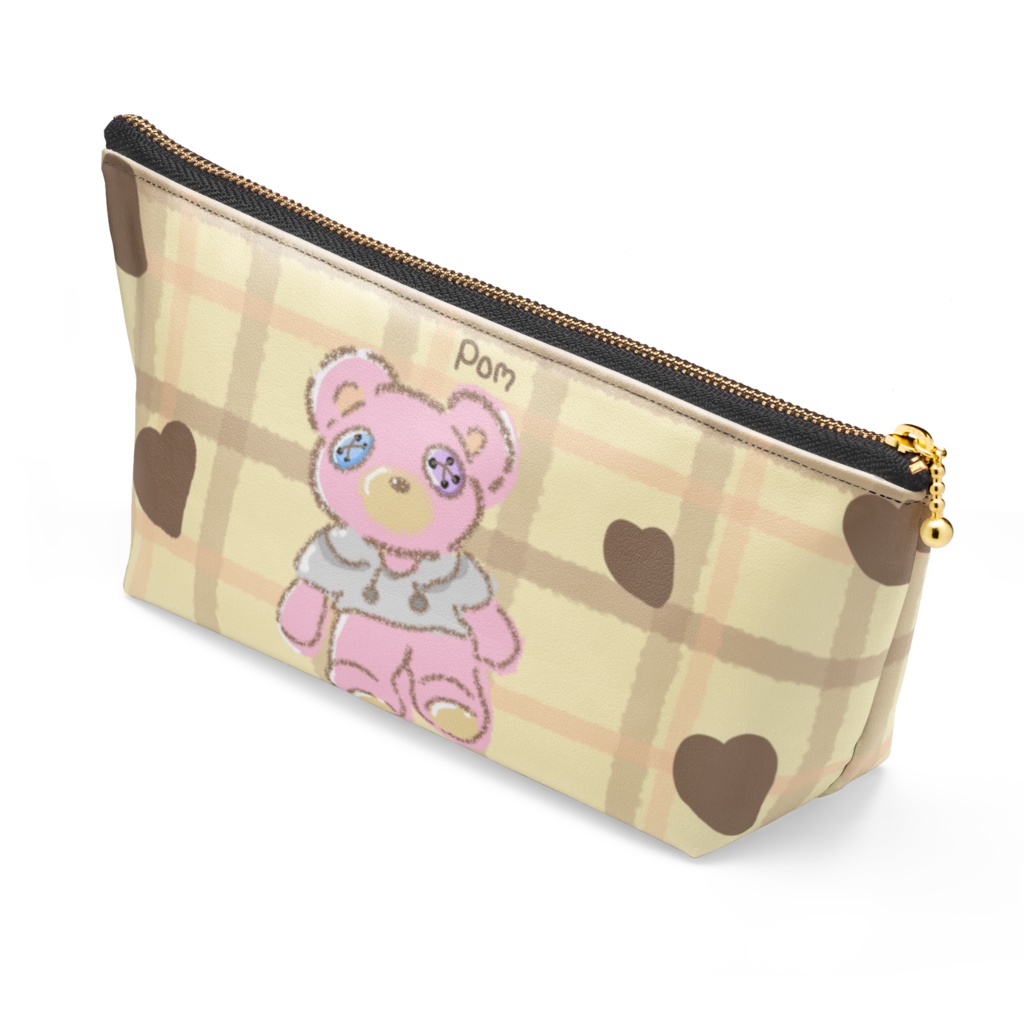 夜月なぴ 革ポーチ ぽむちゃんバレンタイン