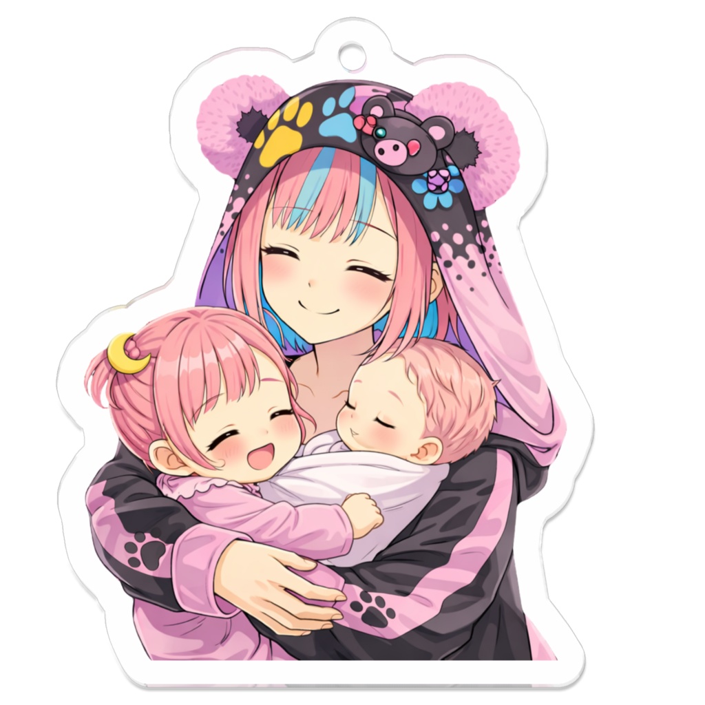 夜月なぴ、2児の母になる。アクリルキーホルダー