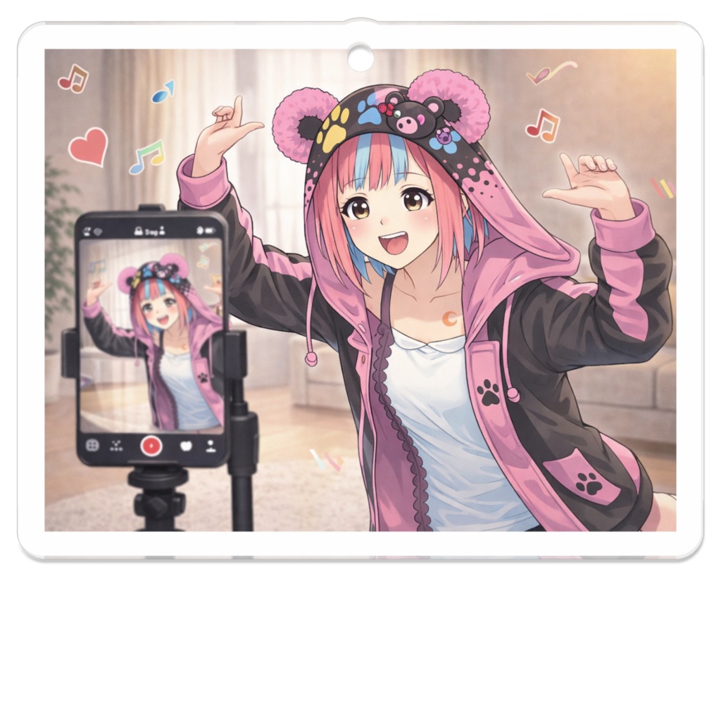 夜月なぴ ティックトッカーを目指す アクリルキーホルダー