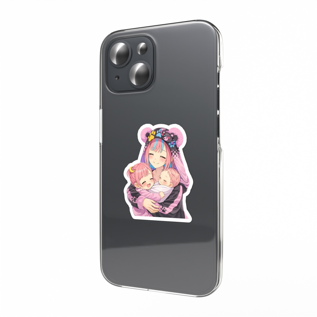 夜月なぴ、2児の母になる。 スマホステッカー