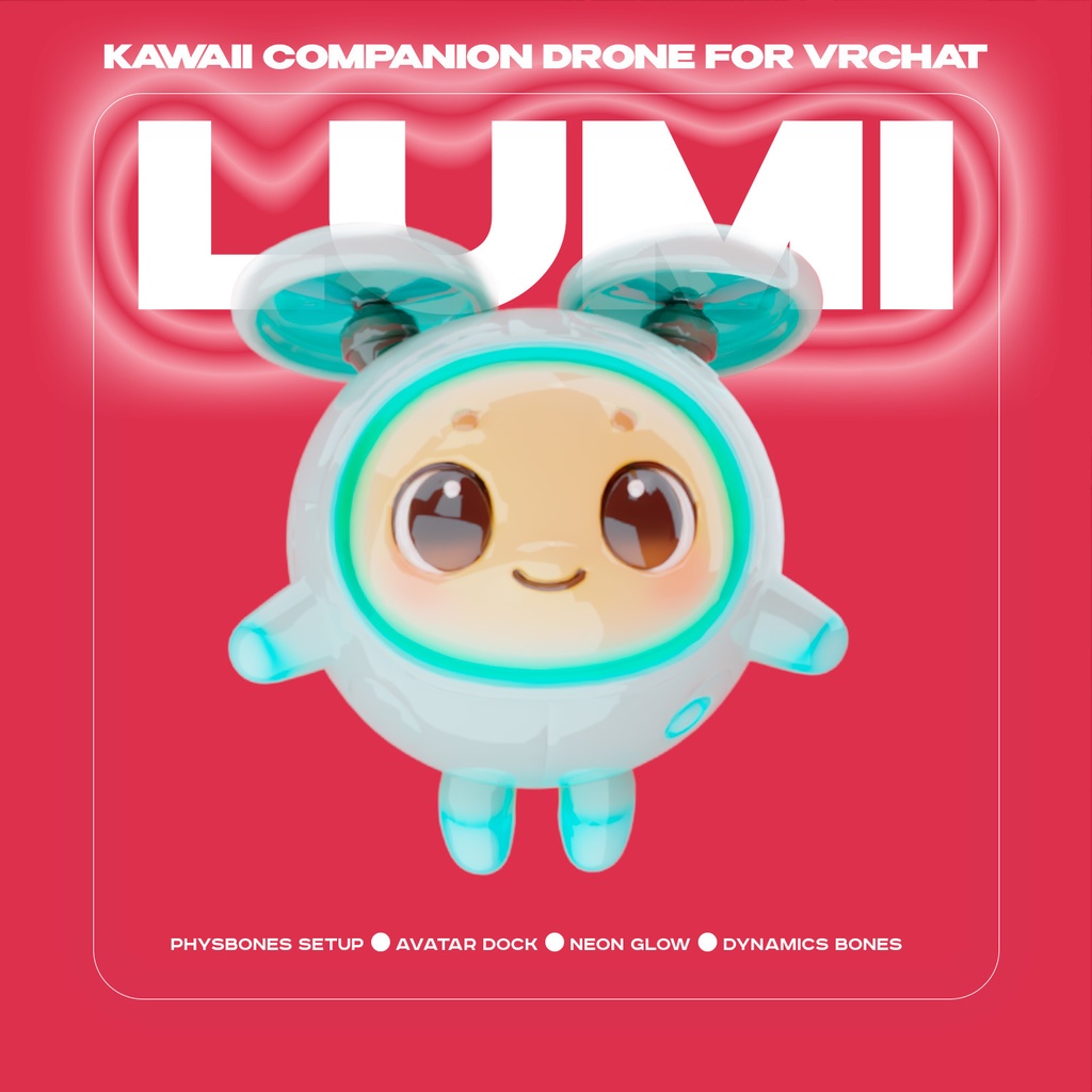 【VRChat想定】LUMI - ぷるぷる浮遊ドローンコンパニオン